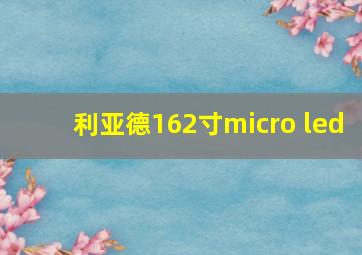 利亚德162寸micro led